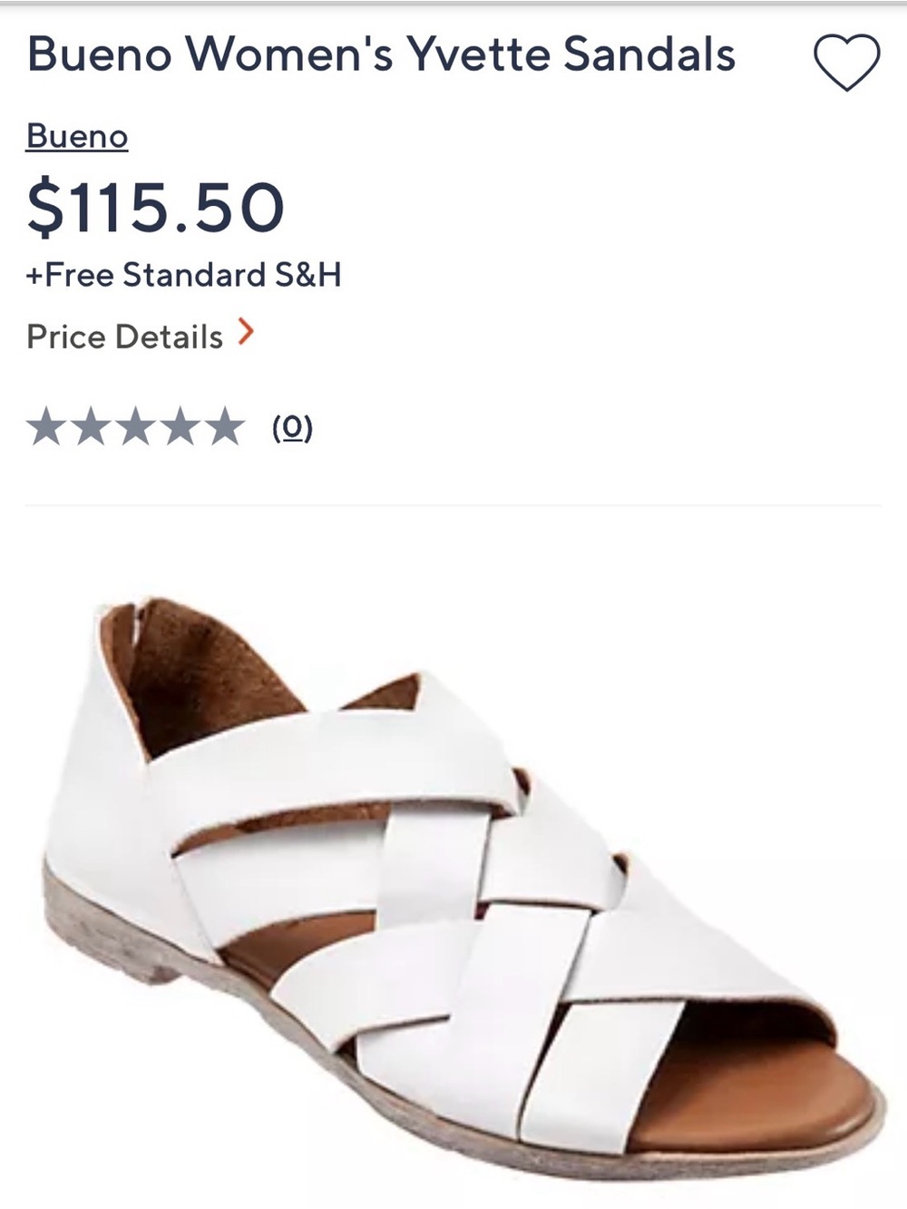 Bueno Yvette White Woven Leather Open-Toe Sandals size 39/8.5